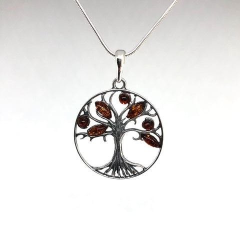 Tree of Life in a Circle Pendant