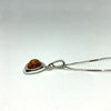 Amber Pendant in Triangle Silver Setting