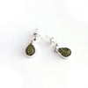 Baltic Amber Hanging Elegant Teardrop Earrings - Green Amber Color available at The Amber Room