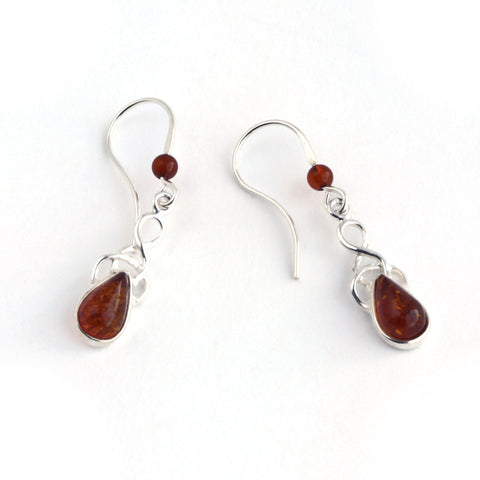 Baltic Amber Hanging Teardrop Earrings
