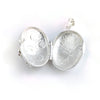 Baltic Amber Silver Flower Locket Pendant available at The Amber Room