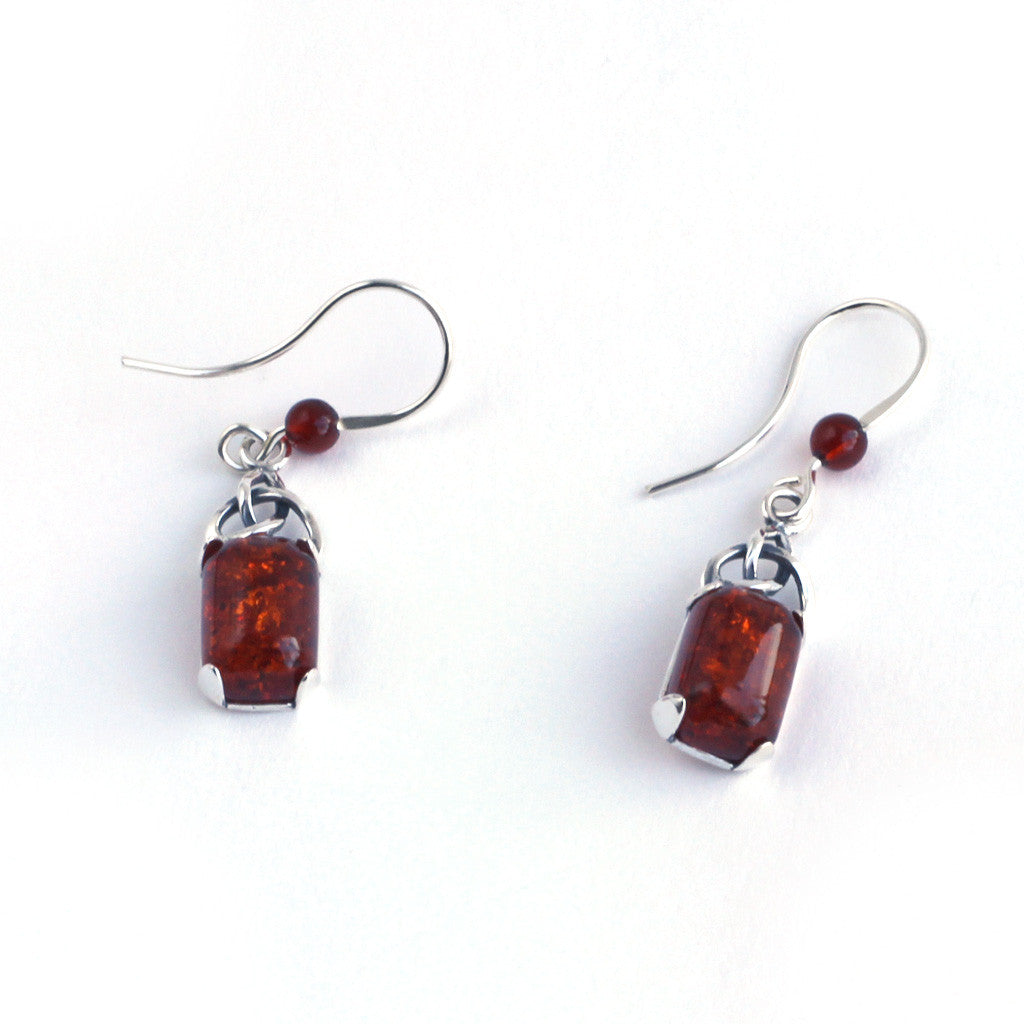 Baltic Amber Celtic Earrings available at The Amber Room