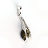 Green Amber Stone Silver Pendant available at The Amber Room