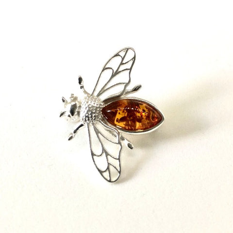 Baltic Amber Bee Pin